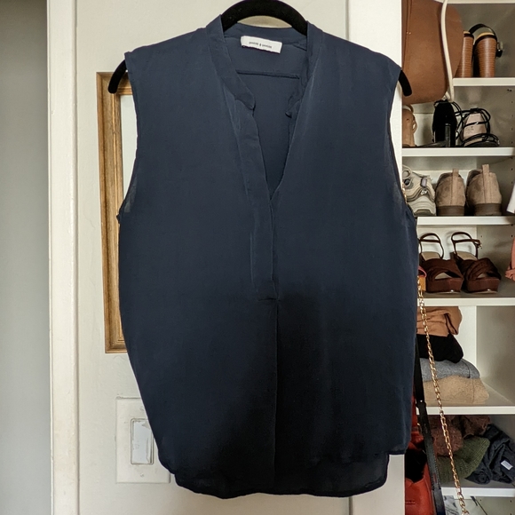 samsoe & samsoe Tops - Samsoe & Samsoe blouse Medium navy